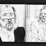 My sketch of Fabry while he was talking